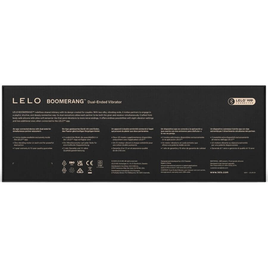 LELO - BOOMERANG VIBRADOR DE DOBLE EXTREMO - Imagen 2