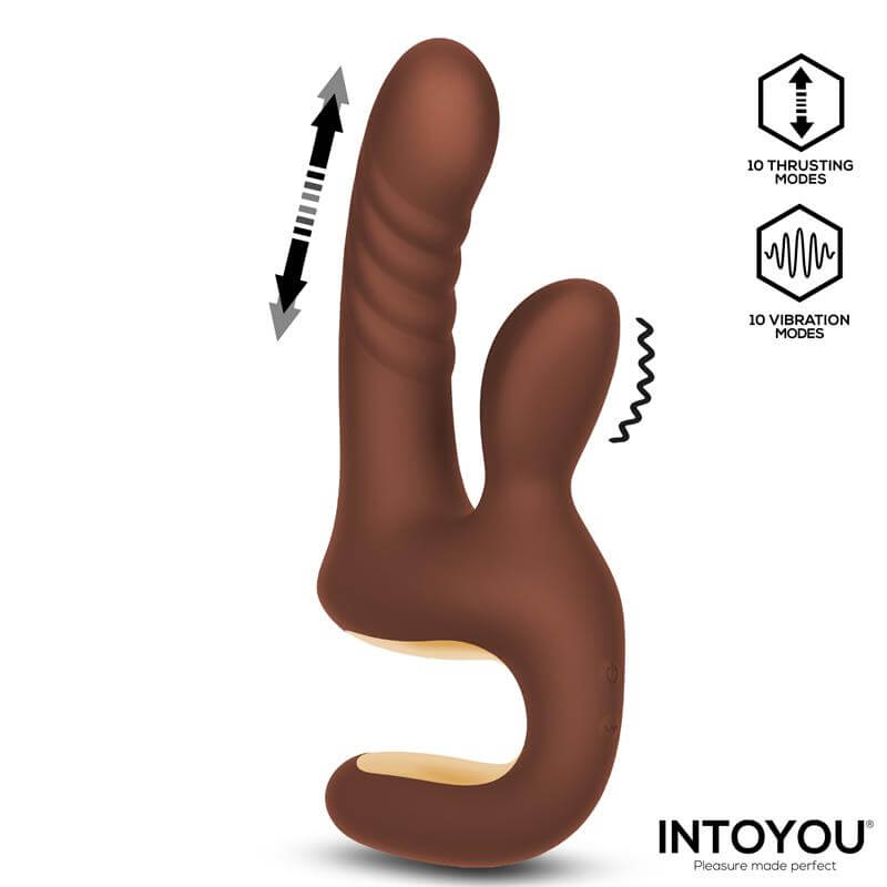 INTOYOU - MOCCA VIBRADOR CON THRUSTING Y MANGO ERGONOMICO - Imagen 2