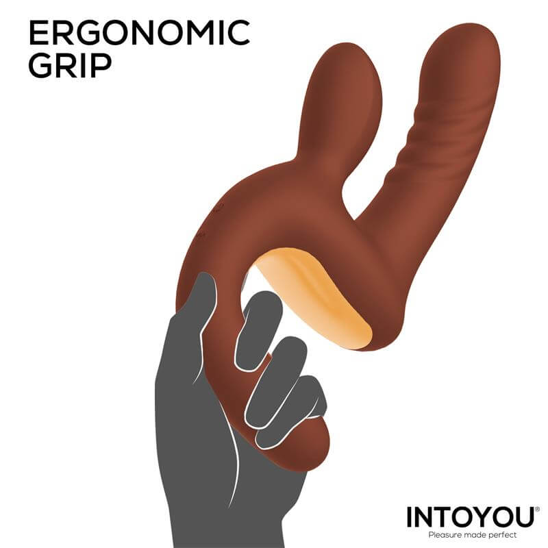 INTOYOU - MOCCA VIBRADOR CON THRUSTING Y MANGO ERGONOMICO - Imagen 3