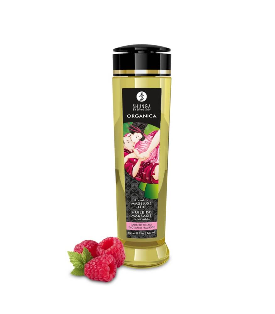SHUNGA - ACEITE MASAJE ORGÁNICO FRAMBUESA 240 ML