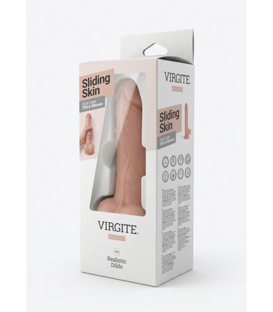 VIRGITE - REALISTIC DILDO SLIDING SKIN DUAL LAYER 26CM