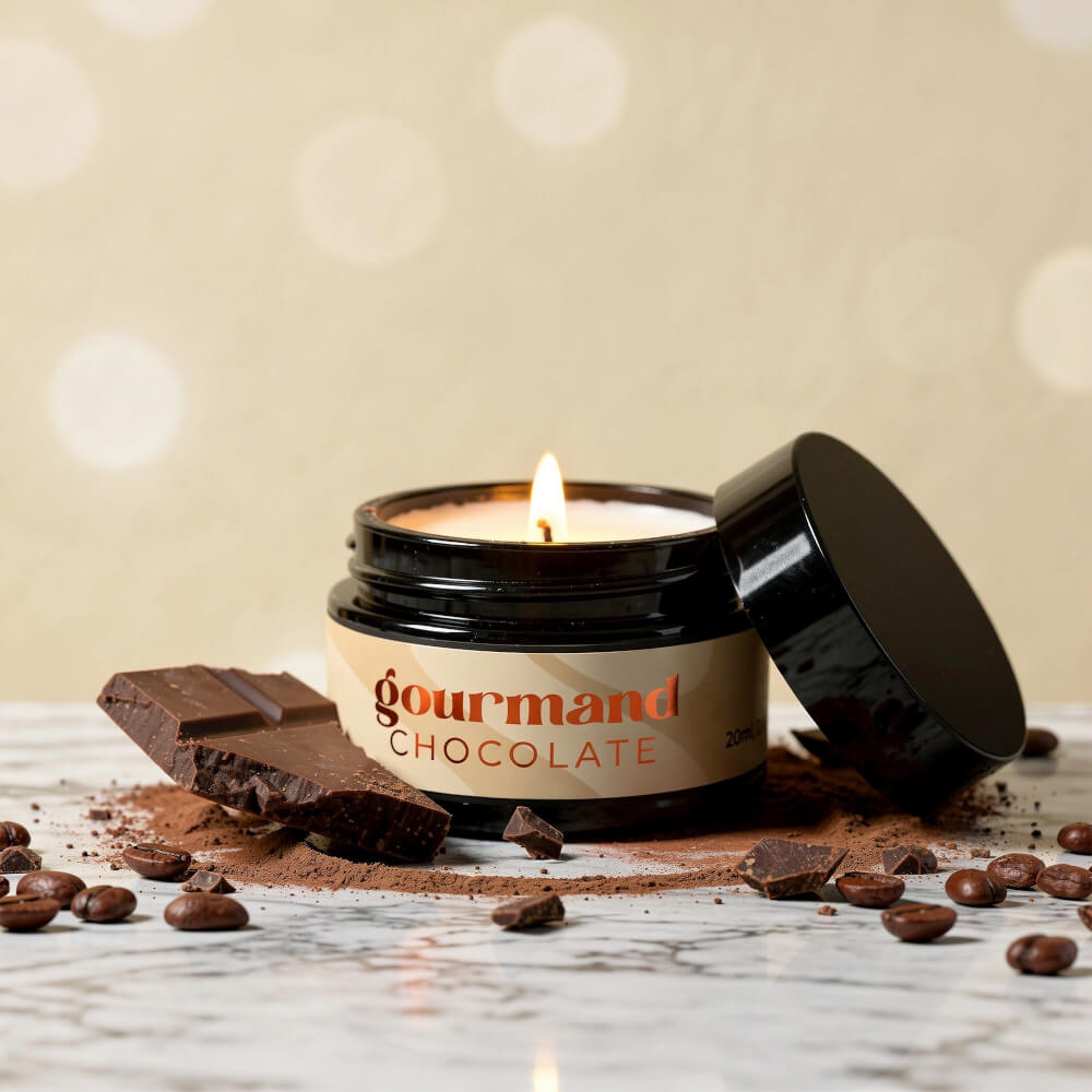 CRUSHIOUS – VELA DE MASAJE GOURMAND CON FEROMONAS Y AROMA A CHOCOLATE 20 ML