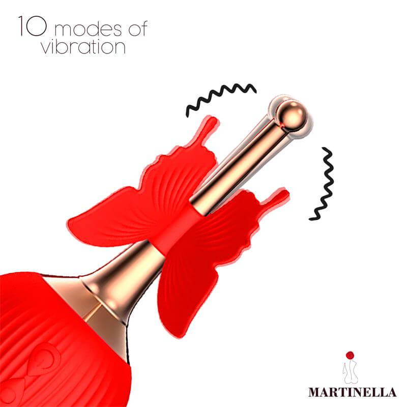 MARTINELLA - ROSA CON SUCCION Y MARIPOSA CON VIBRACION - Imagen 2